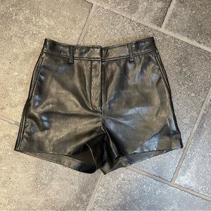 Aritzia Black Vegan Leather short size 0